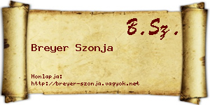 Breyer Szonja névjegykártya